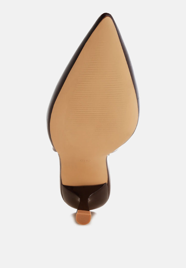 shala kitten heel slingbacks by ft#color_brown-faux-leather
