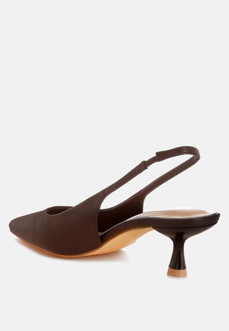 shala kitten heel slingbacks by ft#color_brown-faux-leather