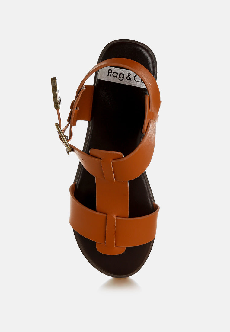 shayla gladiator flat sandals#color_tan