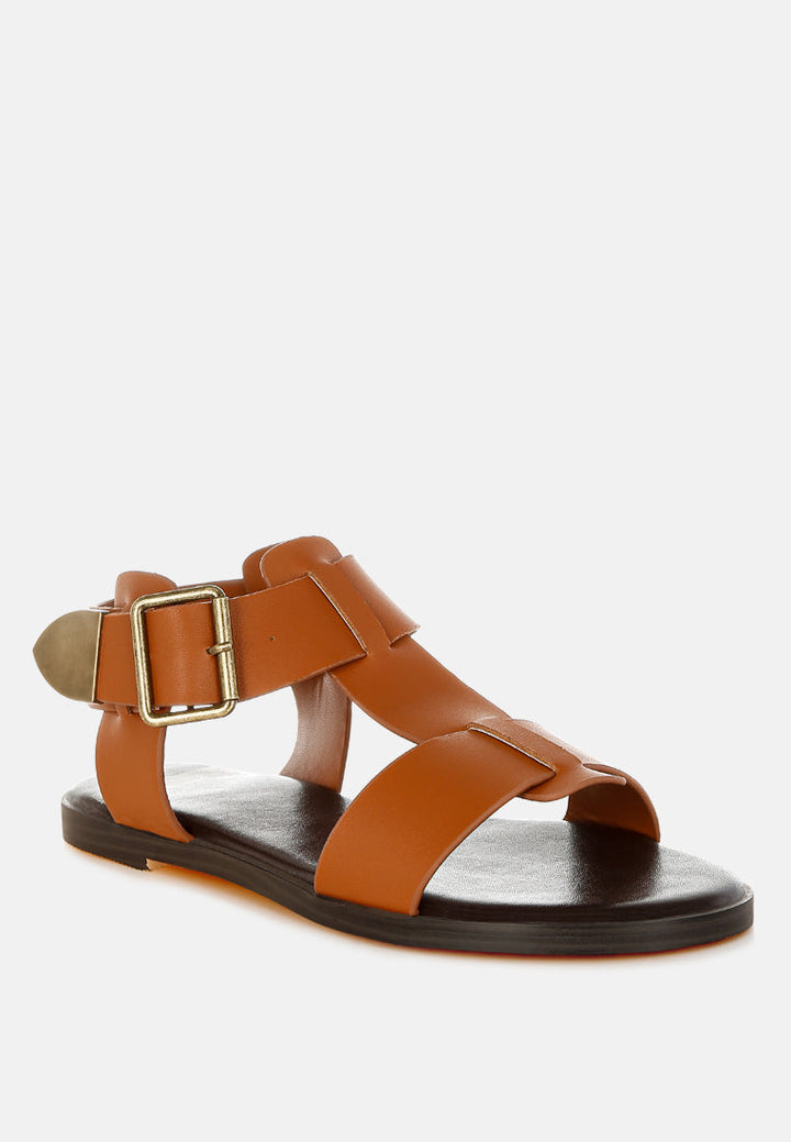shayla gladiator flat sandals#color_tan