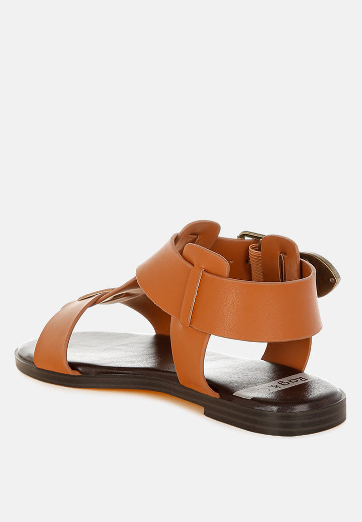 shayla gladiator flat sandals#color_tan