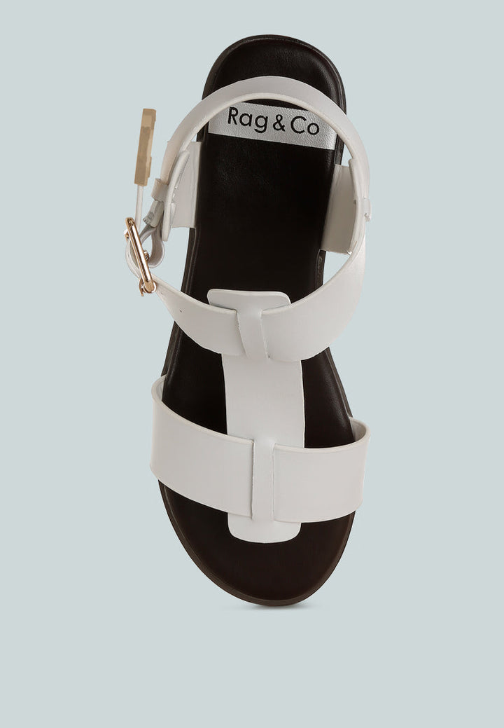 shayla gladiator flat sandals#color_white