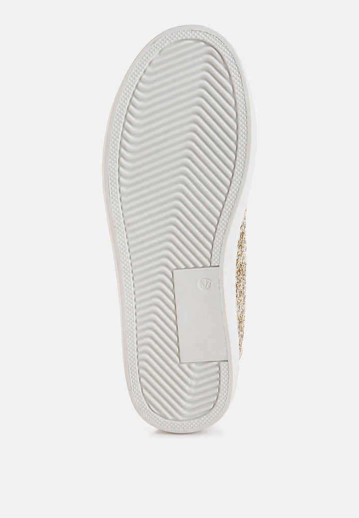 glitter star chunky sneakers by mode#color_gold