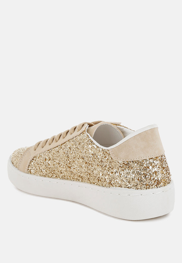 glitter star chunky sneakers by mode#color_gold