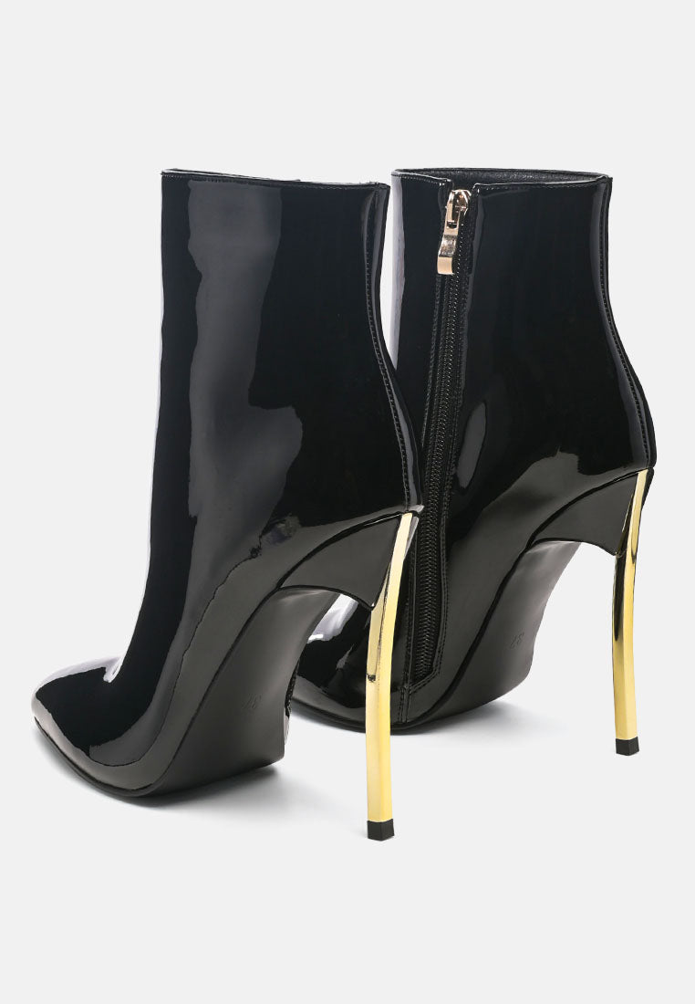 siren shine patent faux leather stiletto boots#color_black