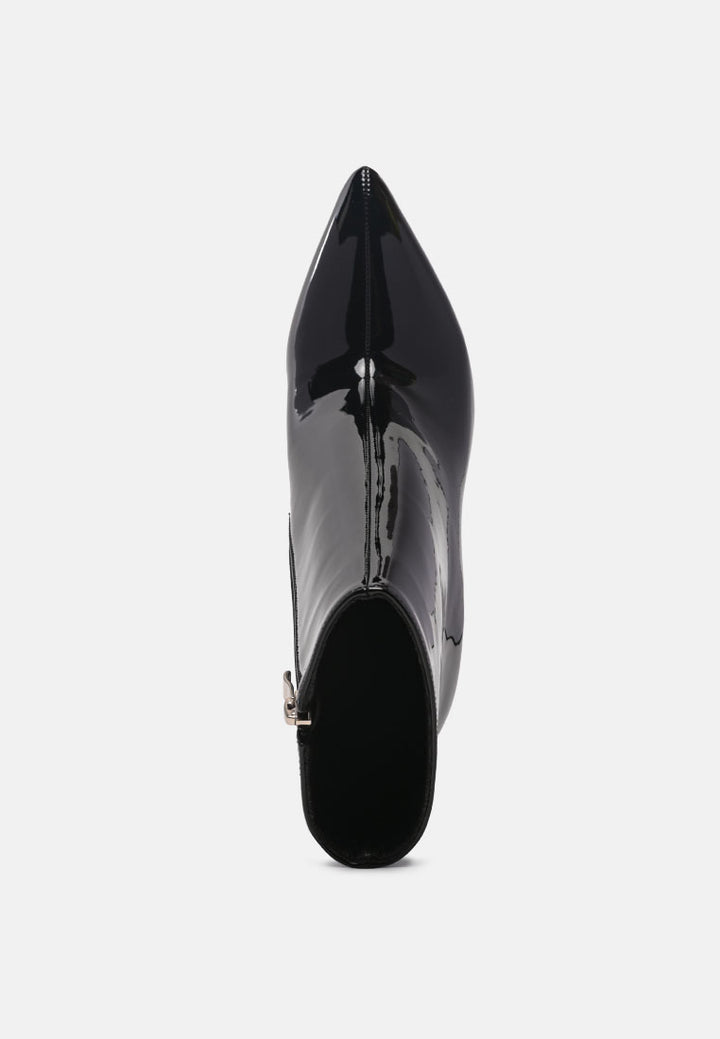 Shine High Patent PU Stiletto Boot by ruw#color_black