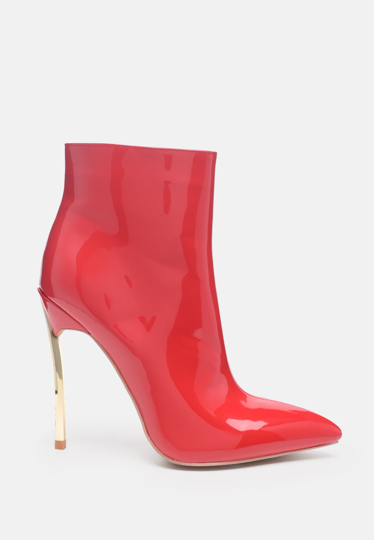 Shine High Patent PU Stiletto Boot by ruw#color_red