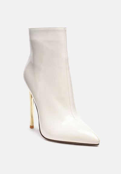 siren shine patent faux leather stiletto boots#color_white