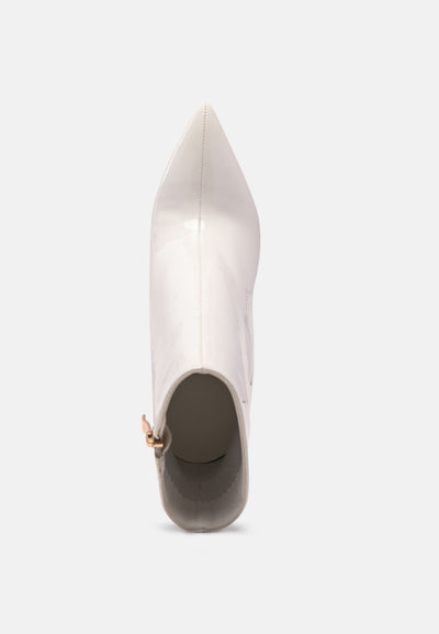 siren shine patent faux leather stiletto boots#color_white