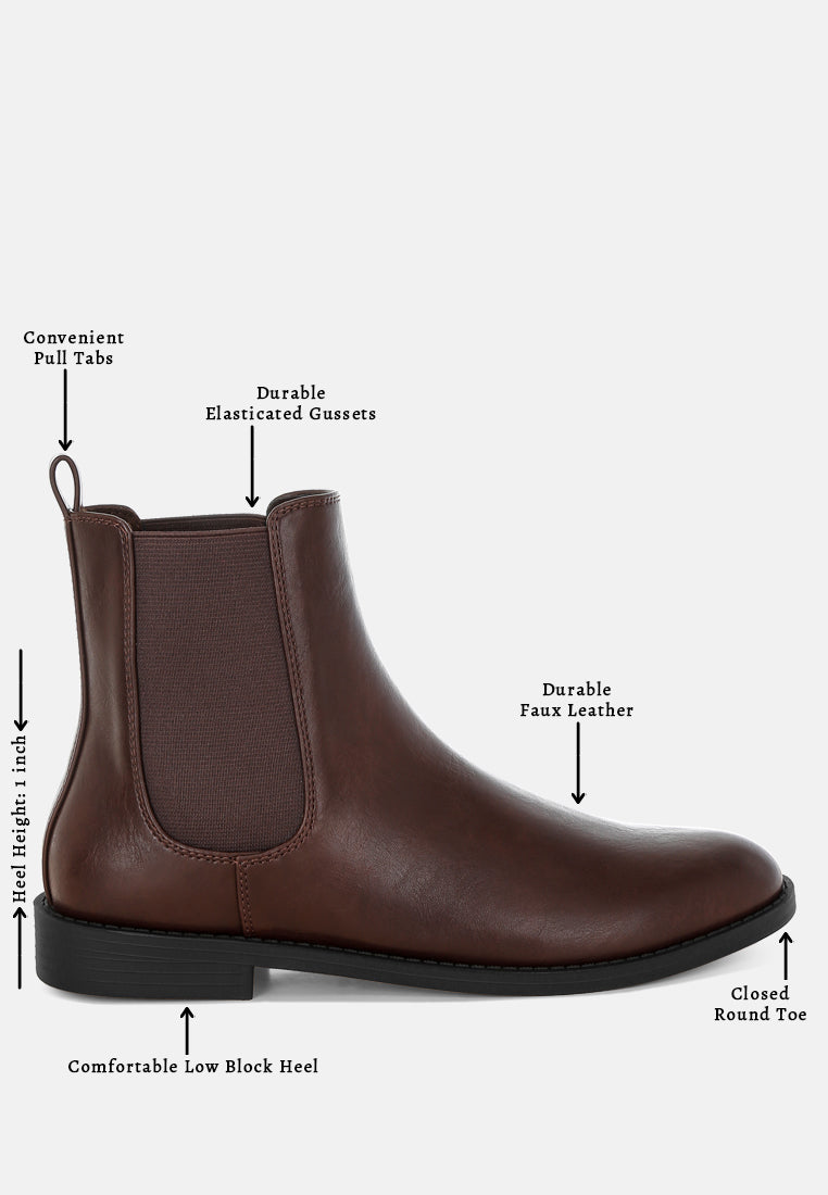 sigrun faux leather chelsea boots#color_brown