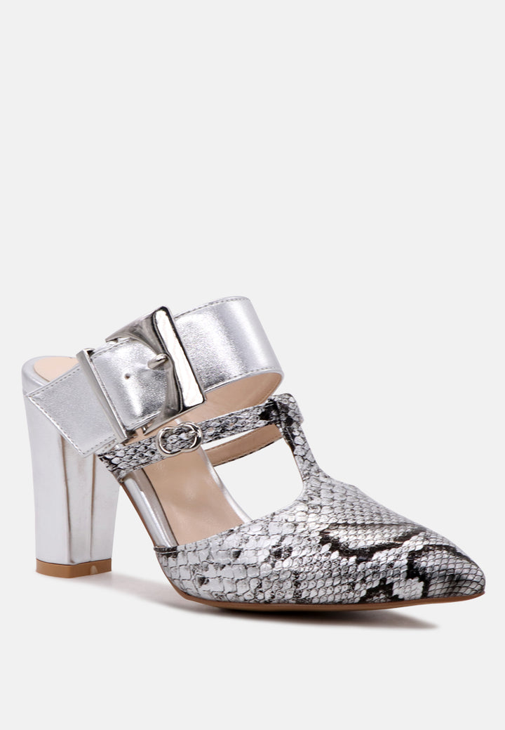 dina pointed-toe high heel mules#color_silver