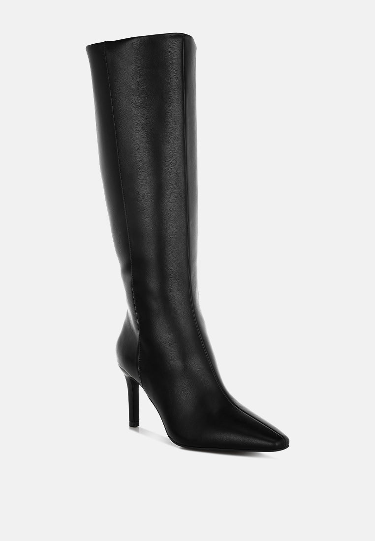 skara faux leather calf boots#color_black