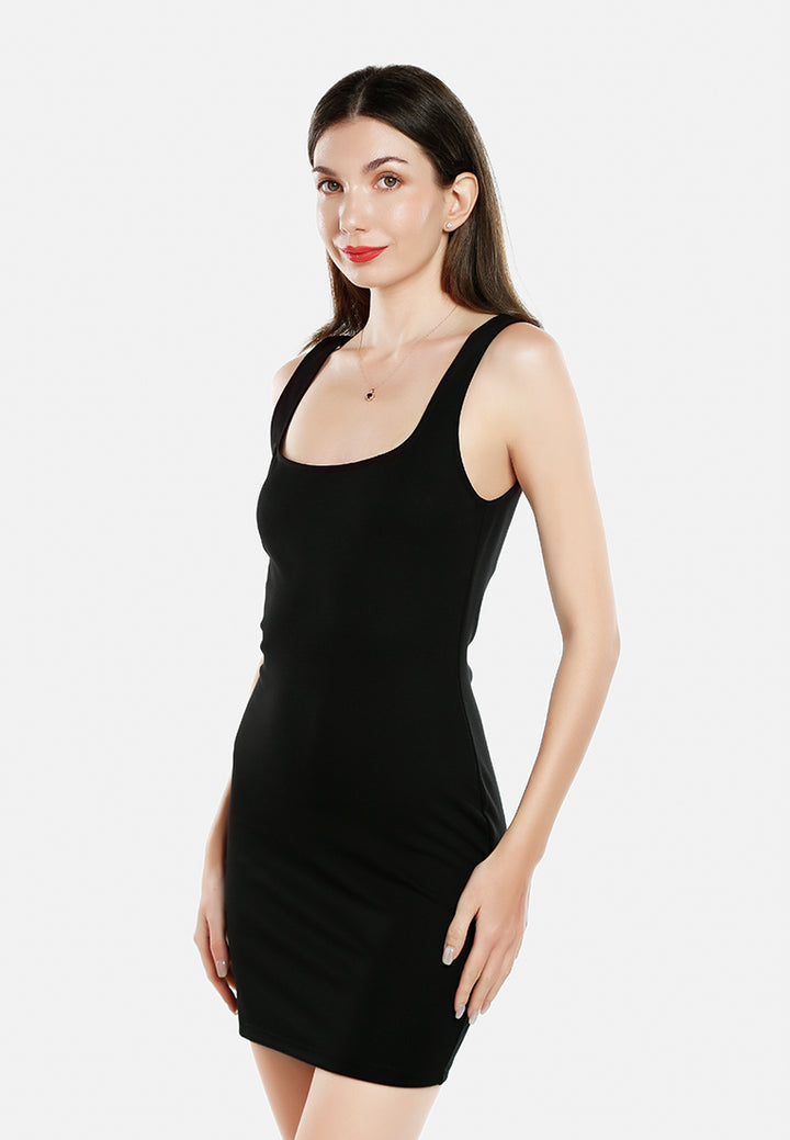 slim fit mini dress by ruw#color_black