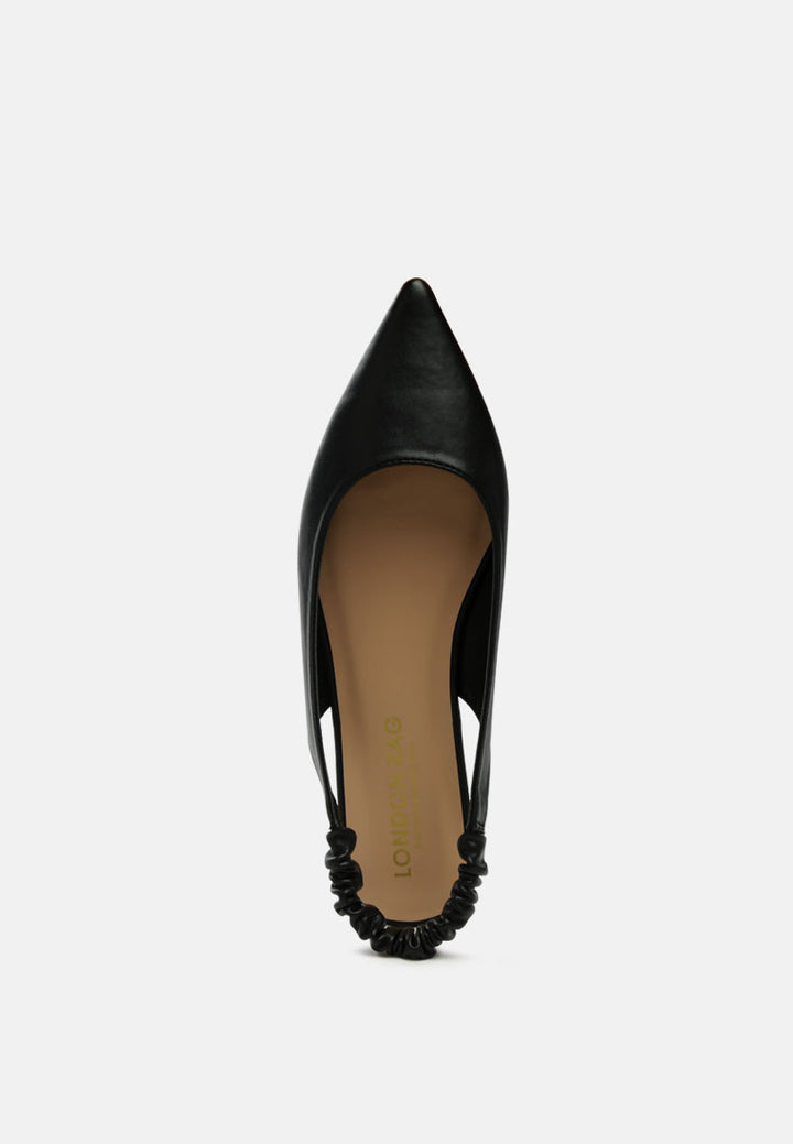 Sling back pointed Flats#color_black