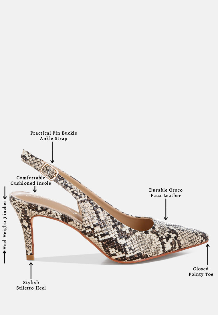 slingback stiletto heel sandals by ft#color_snake