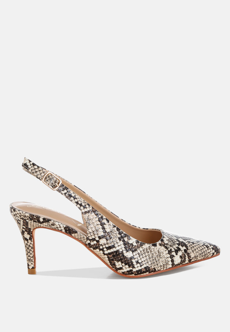 slingback stiletto heel sandals by ft#color_snake