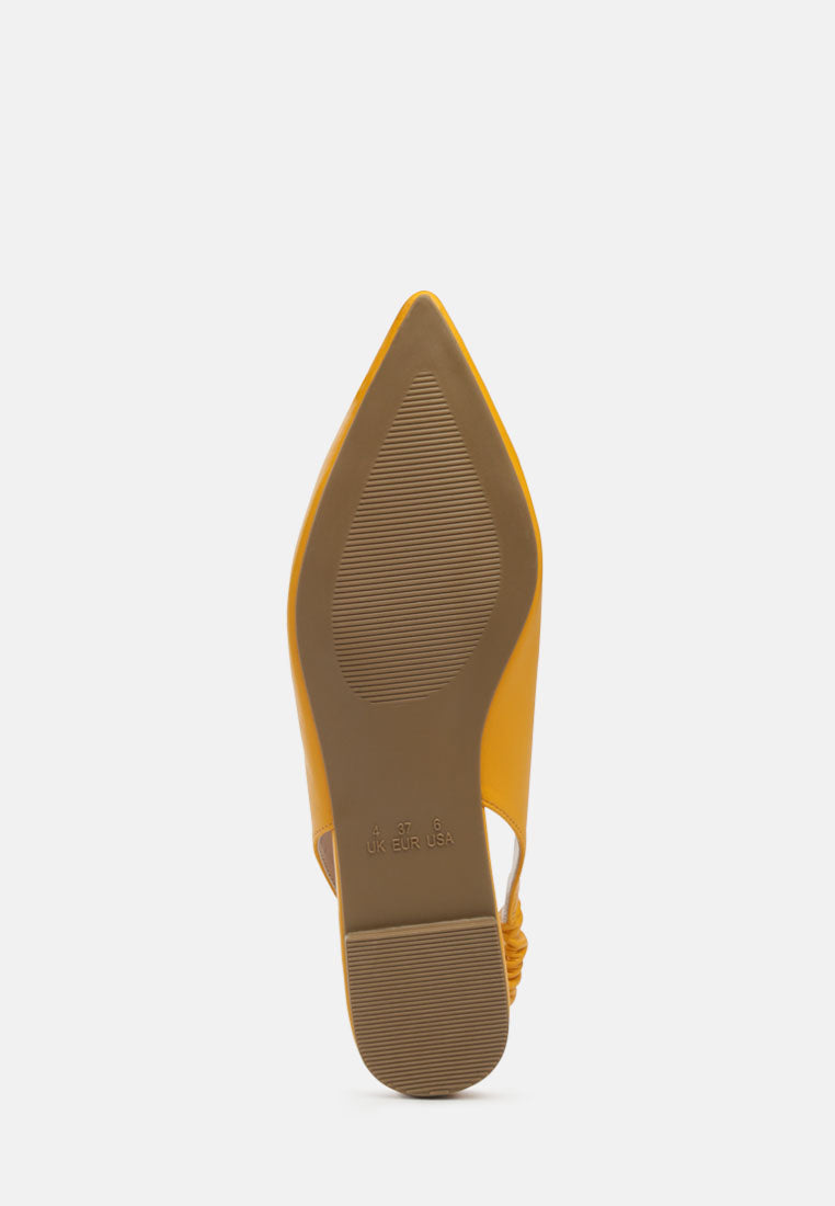 Sling back pointed Flats#color_mustard