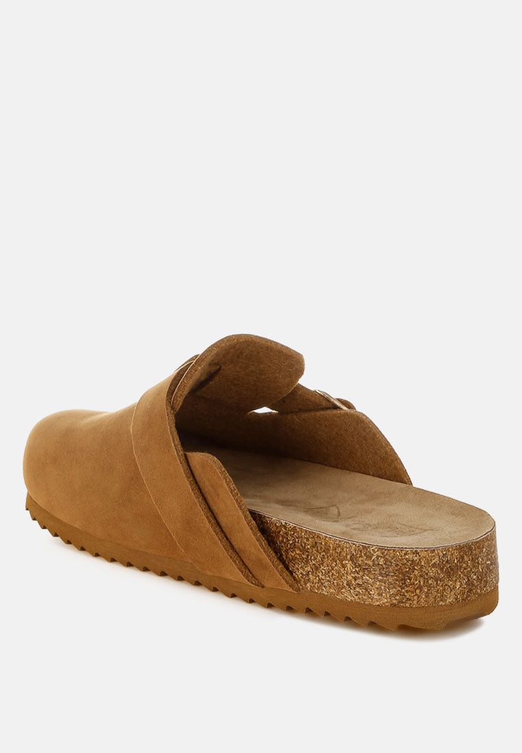buckle accent slip-on footbed mules by ft#color_tan