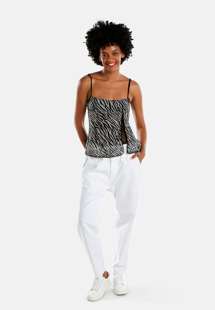 slip detail slip top#color_zebra