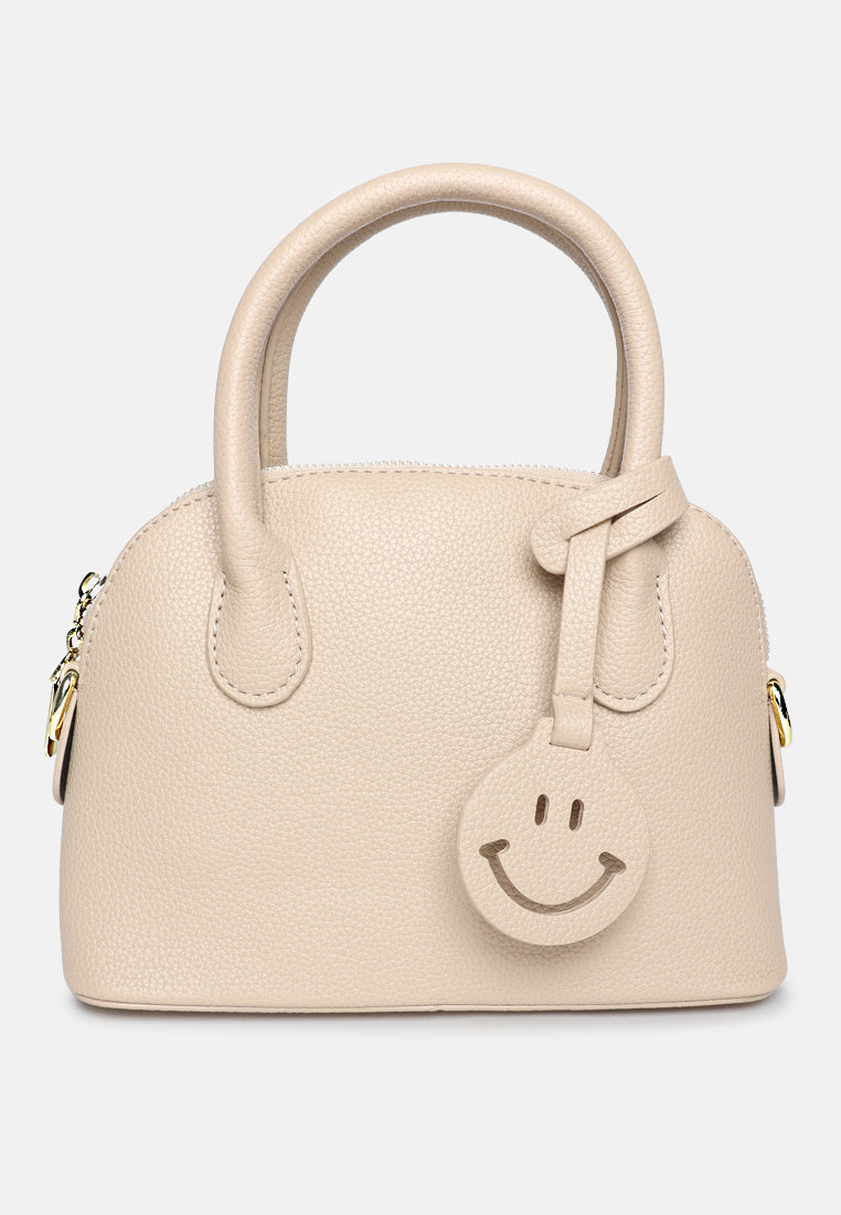smiley bag tag shoulder bag by ruw#color_khaki