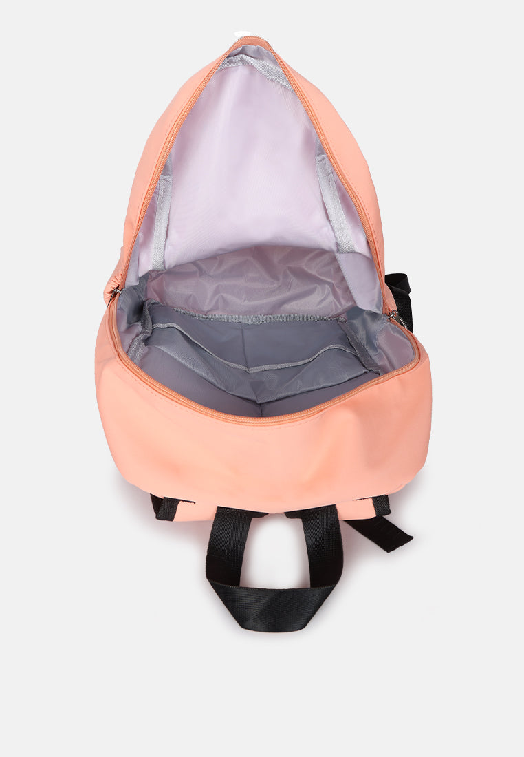 smiley casual backpack for women#color_coral