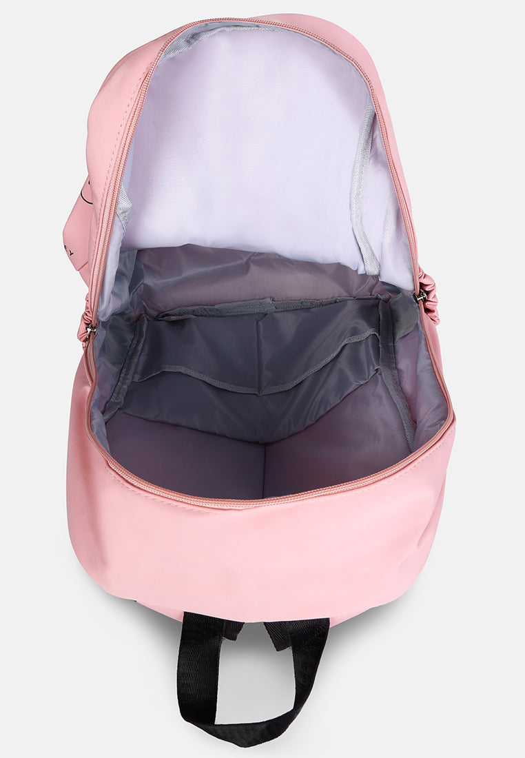 smiley casual backpack for women#color_pink