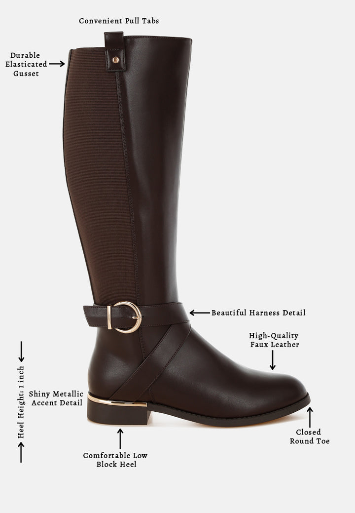 snowd riding boot#color_brown