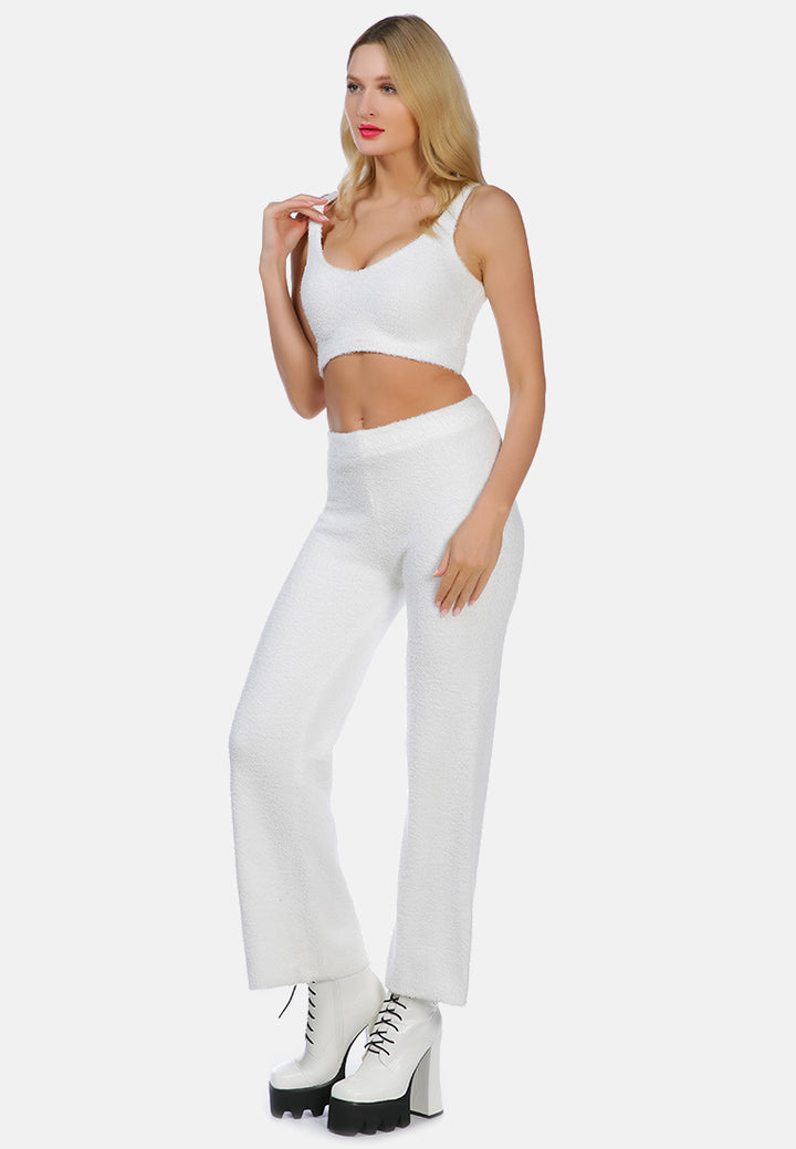 solid casual wide leg trousers by ruw#color_white