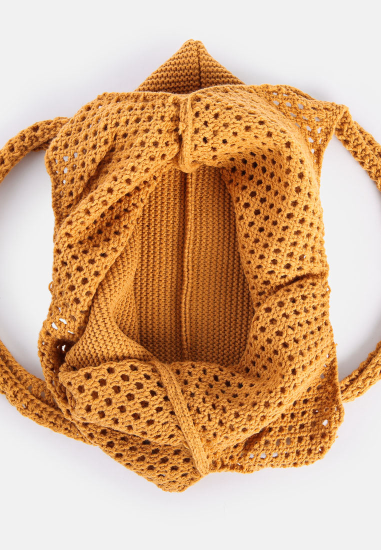 somerset knitted woollen tote bag#color_dark-brown