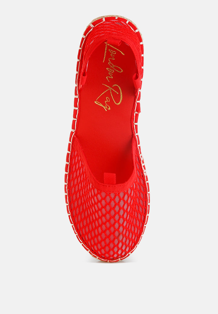 mesh flat espadrille sandals by mode#color_red