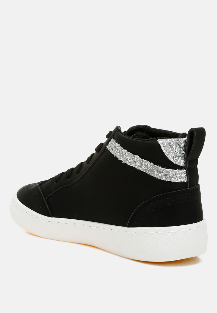 sonic star high ankle sneakers#color_black