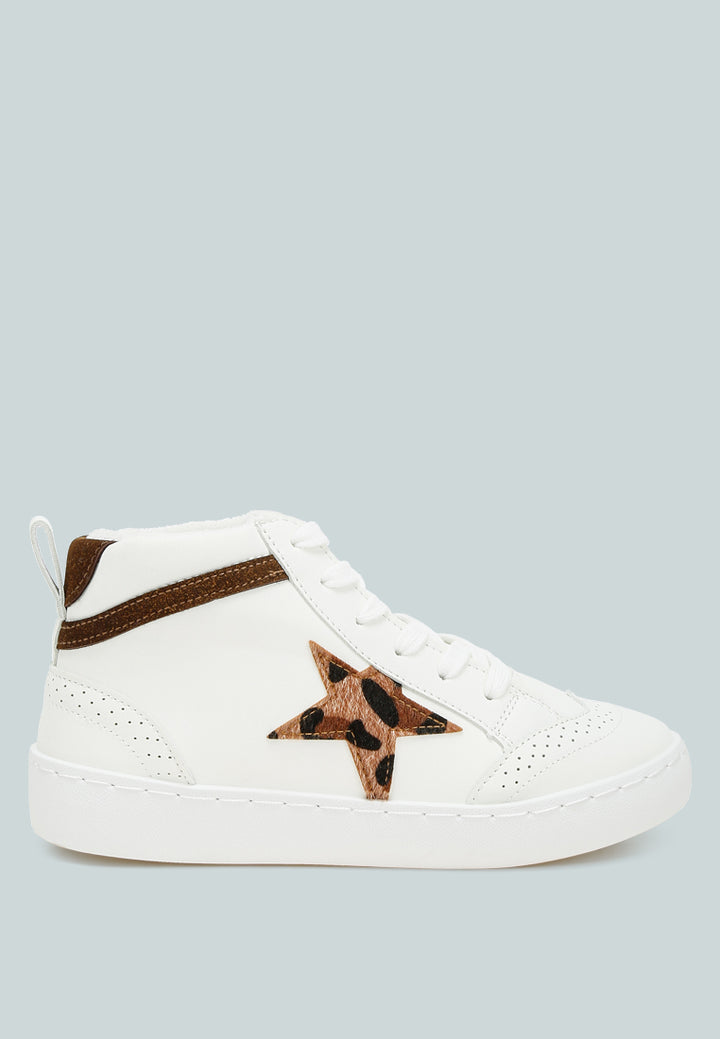 sonic star high ankle sneakers#color_white