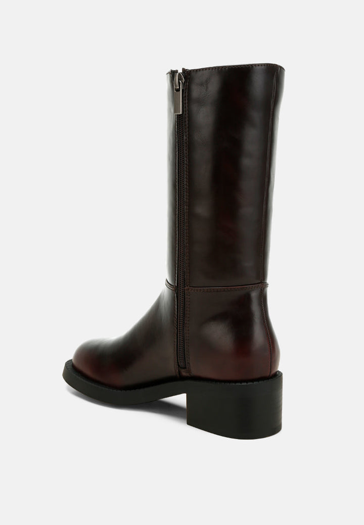 block heel calf boots by rag#color_brown