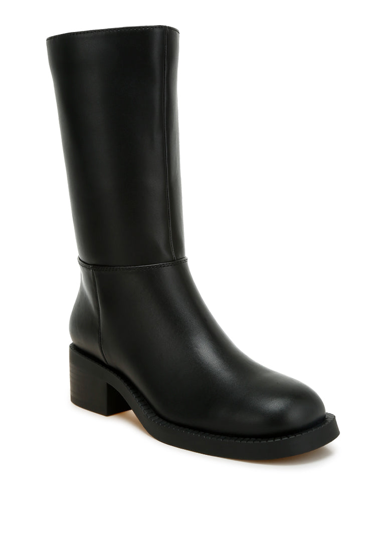 block heel calf boots by rag#color_black