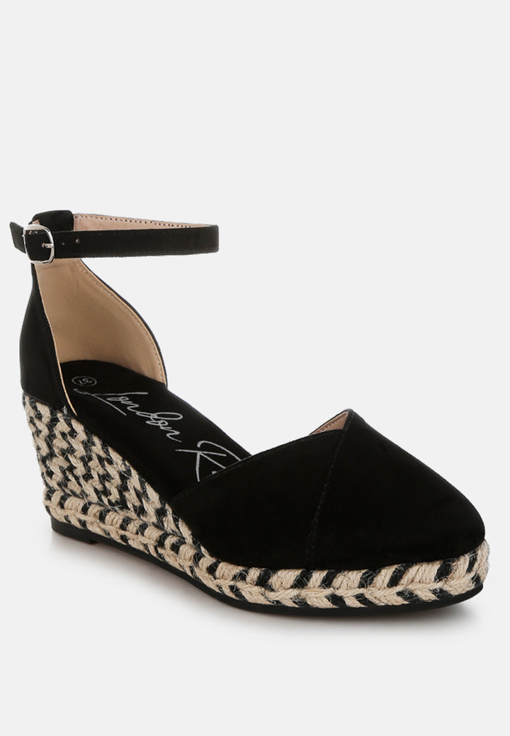 Nuclas Espadrille Wedge Heels#color_black