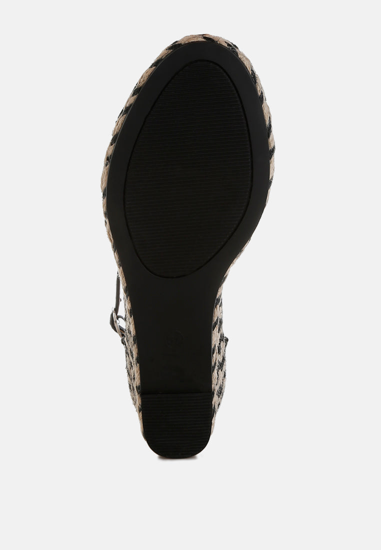 Nuclas Espadrille Wedge Heels#color_black