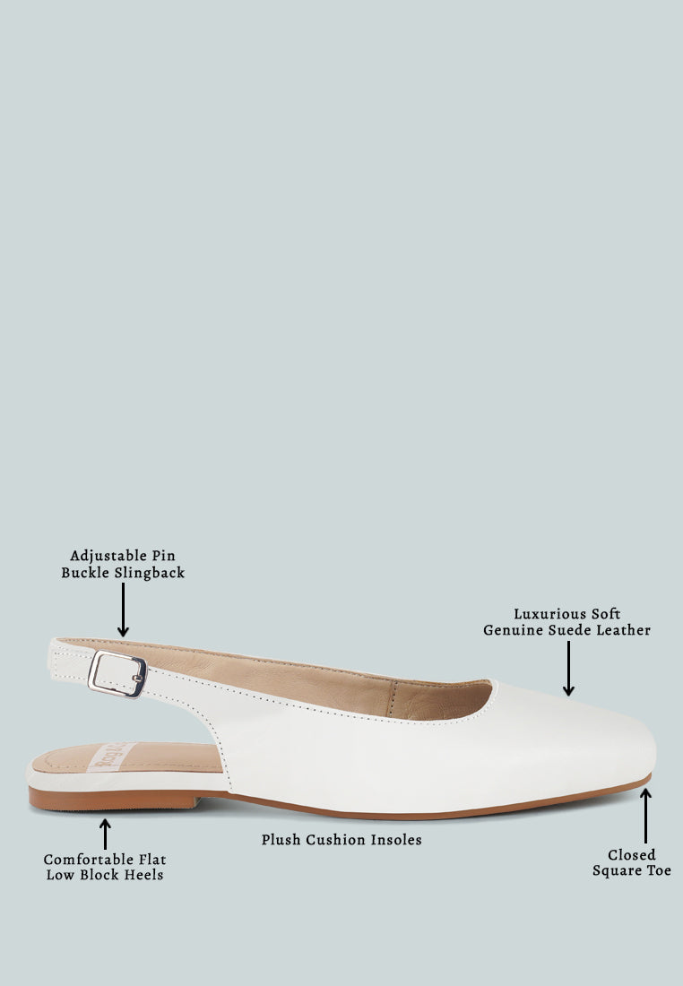 Zapatos planos sozani de piel auténtica y suave#color_blanco