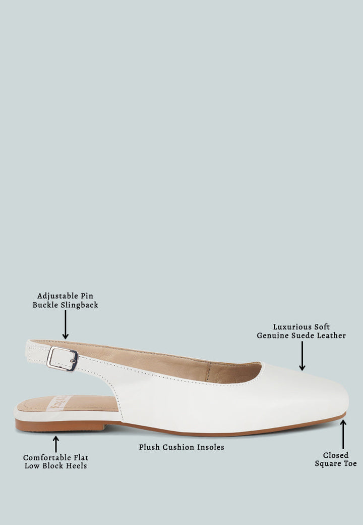 Zapatos planos sozani de piel auténtica y suave#color_blanco