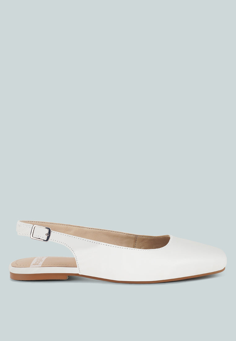 Zapatos planos sozani de piel auténtica y suave#color_blanco