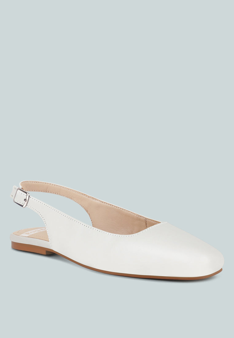 Zapatos planos sozani de piel auténtica y suave#color_blanco