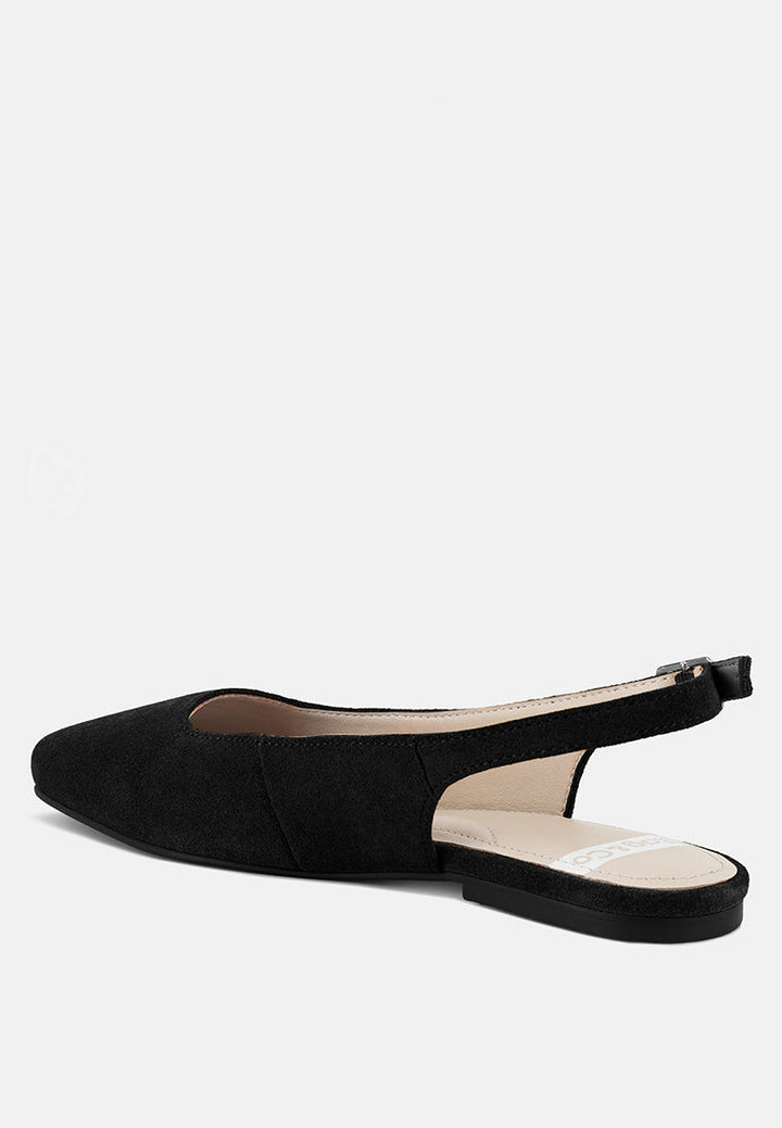 Zapatos planos destalonados de piel de ante auténtica sozani#color_negro