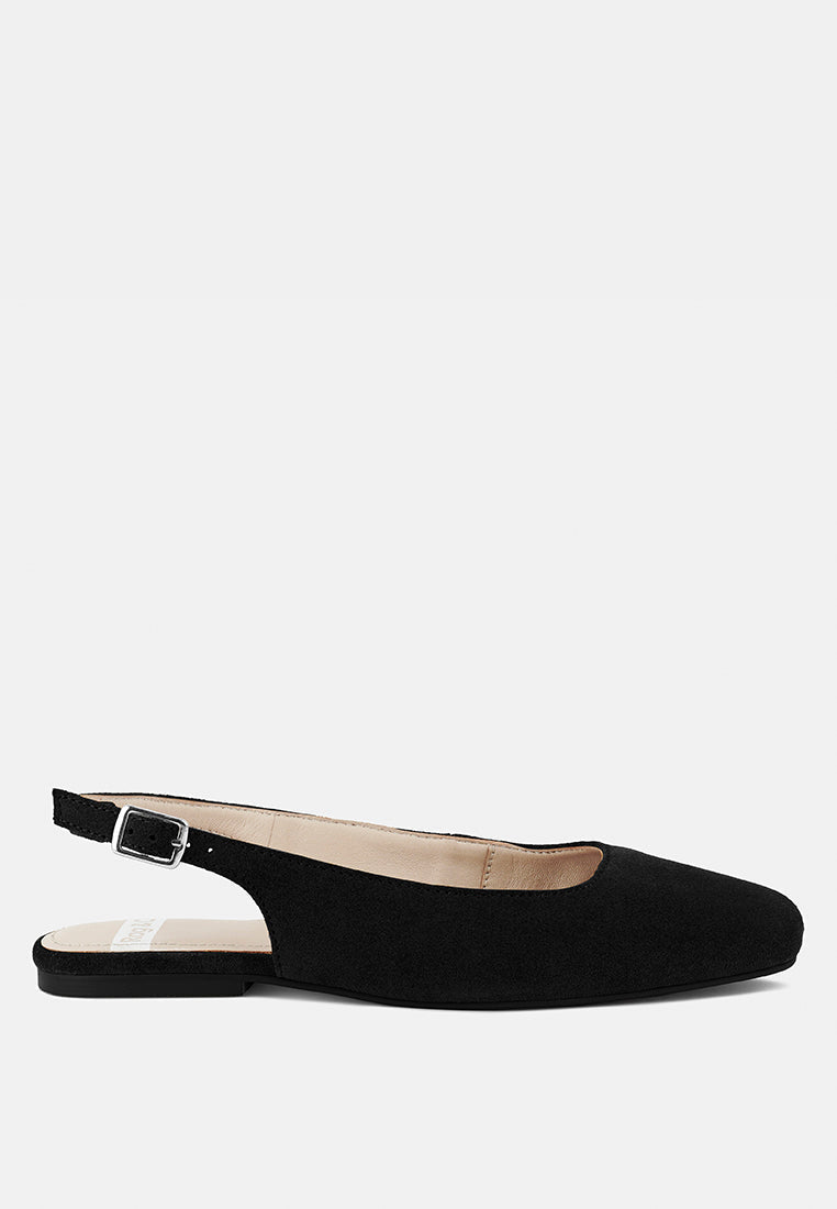 Zapatos planos destalonados de piel de ante auténtica sozani#color_negro