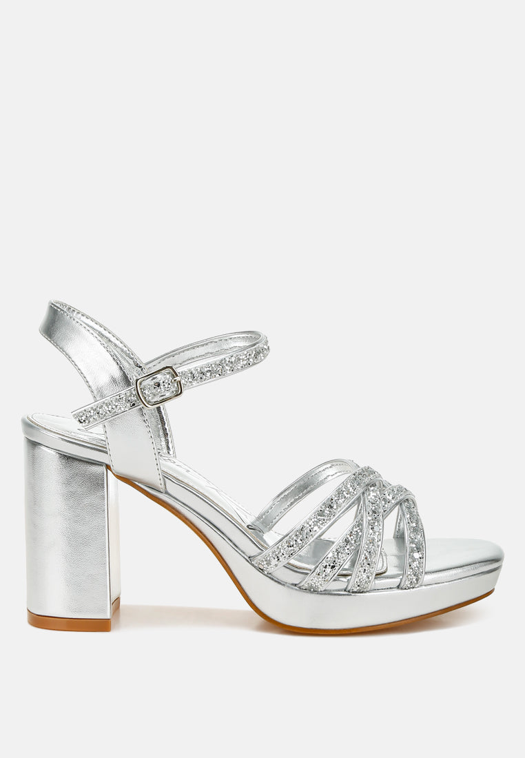 sparks fly glitter strappy block sandals#color_silver