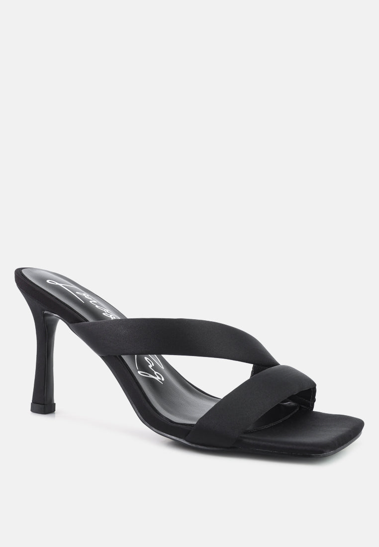 spice up cross strap heels sandals#color_black