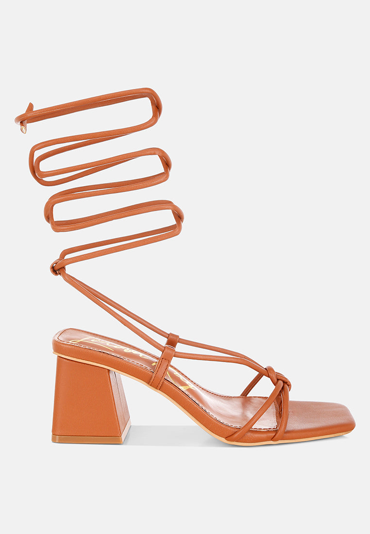 spruce tie up block heel sandals#color_tan