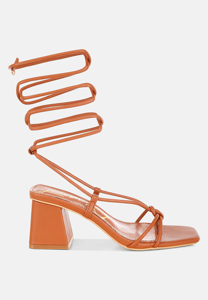 spruce tie up block heel sandals#color_tan