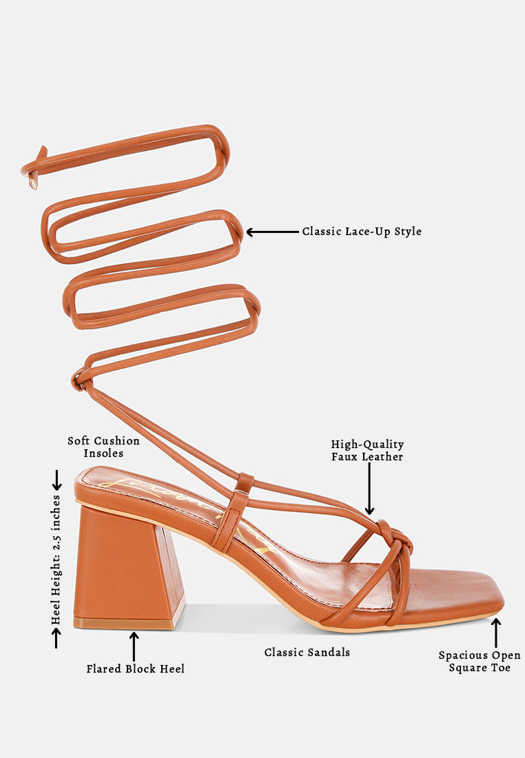 spruce tie up block heel sandals#color_tan