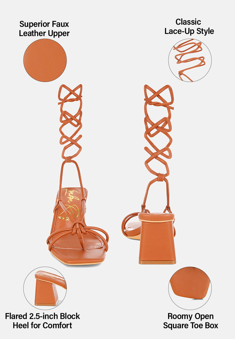 spruce tie up block heel sandals#color_tan