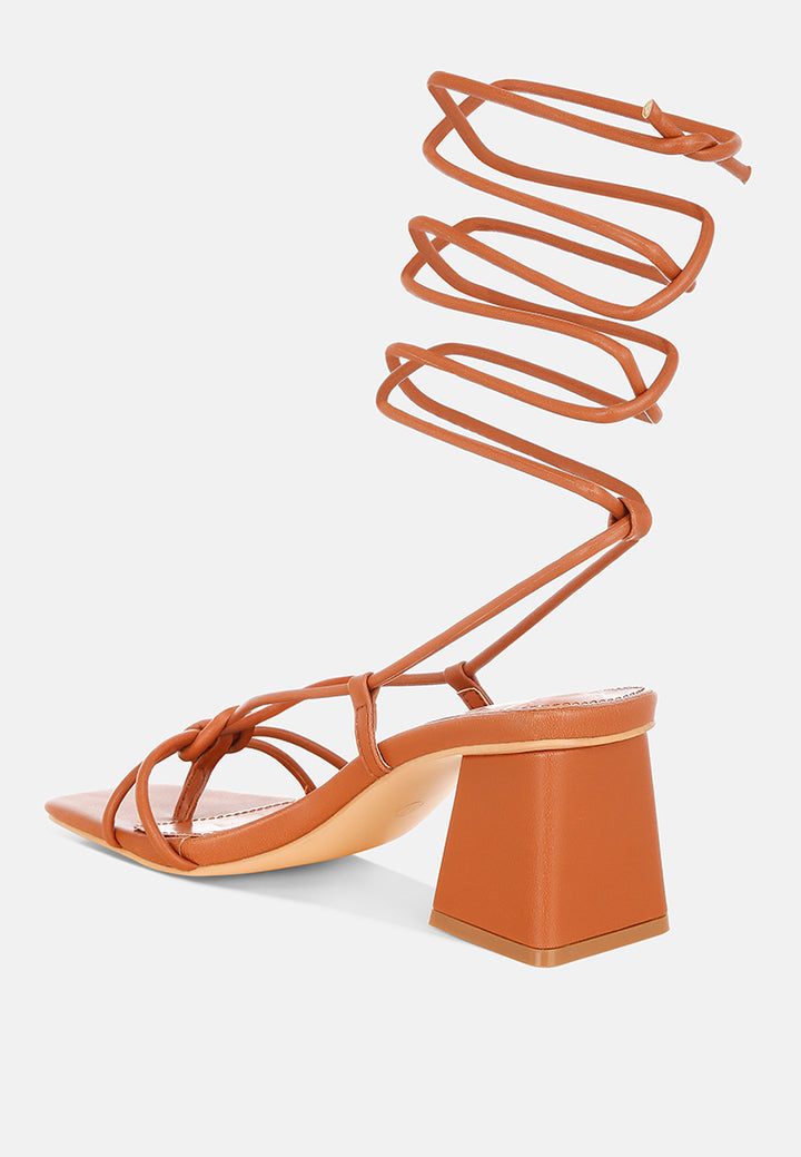 spruce tie up block heel sandals#color_tan