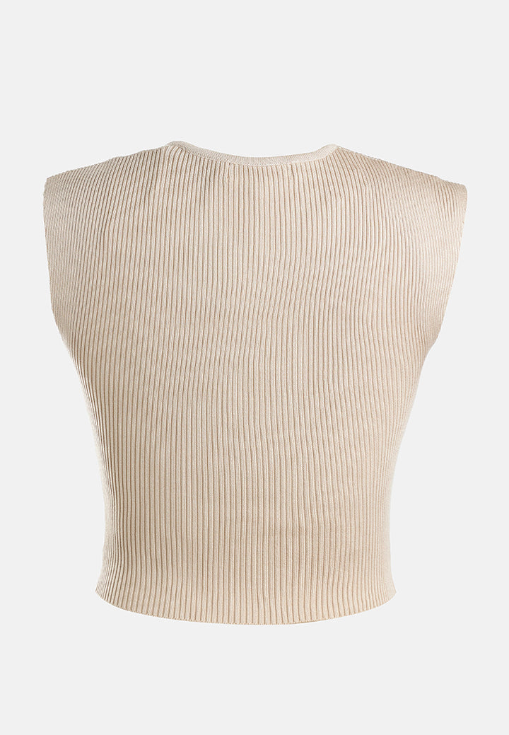 square neck fitted top by ruw#color_beige